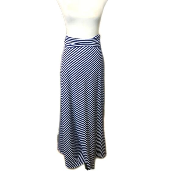 Lily Rose Convertible Maxi Dress/Skirt, Navy & White Stripes, M - Picture 2 of 8